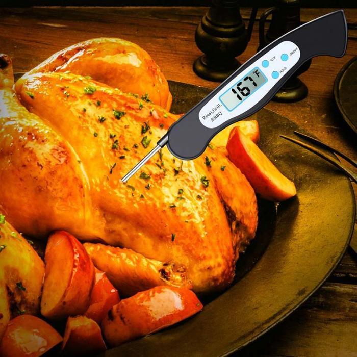 High Quality Foldable Food Thermometer Probe Digital BBQ Meat Kitchen