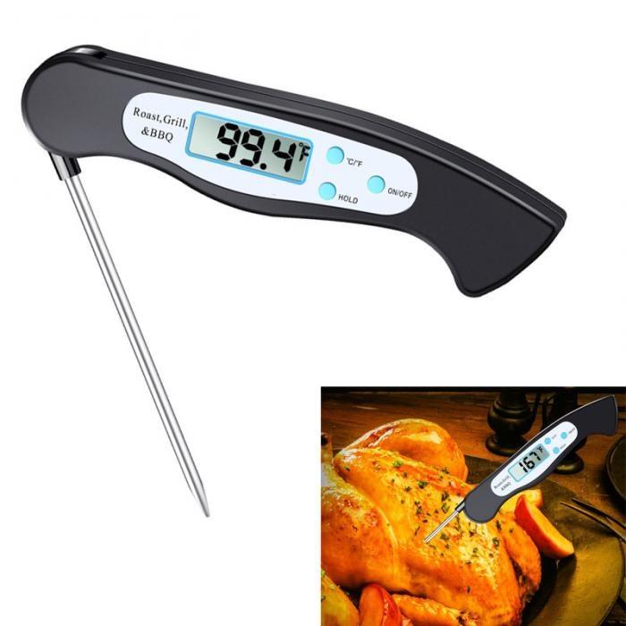 High Quality Foldable Food Thermometer Probe Digital BBQ Meat Kitchen